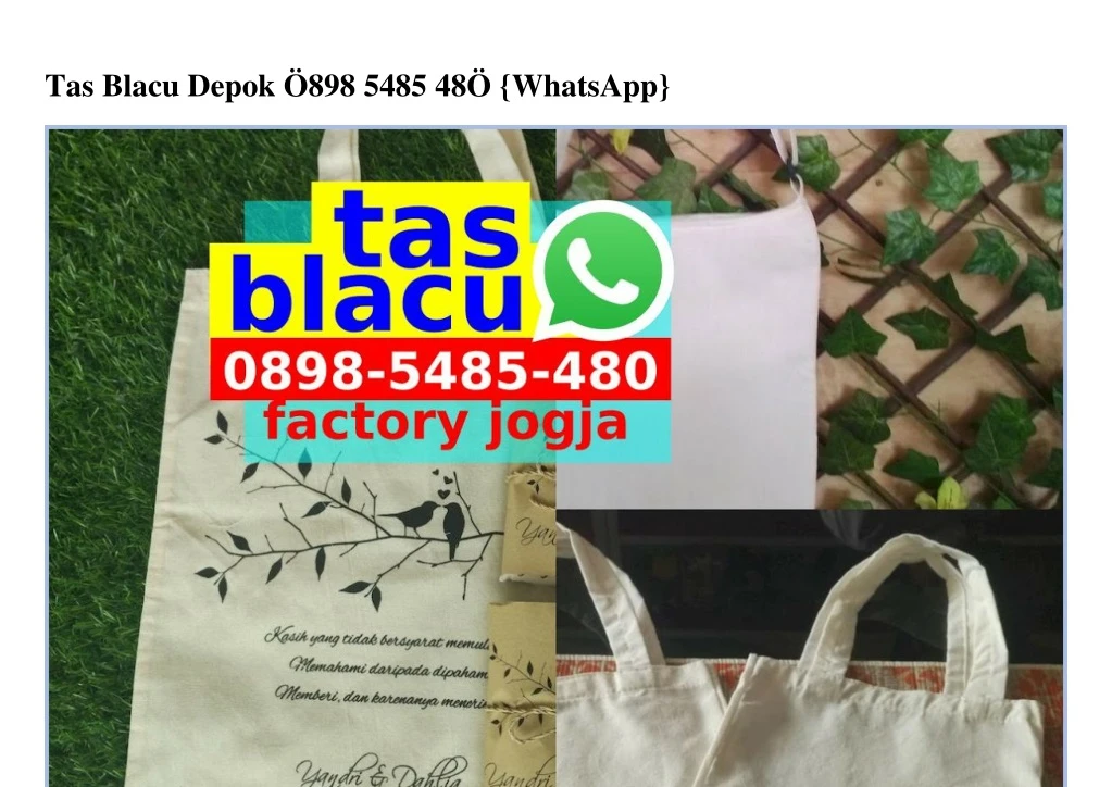 tas blacu depok 898 5485 48 whatsapp