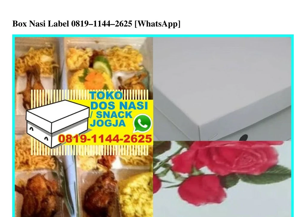 box nasi label 0819 1144 2625 whatsapp