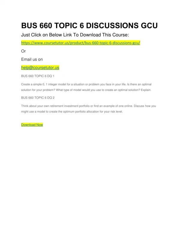 bus 660 topic 6 discussions gcu just click