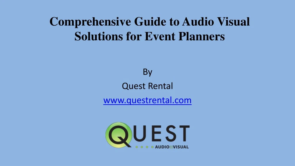 comprehensive guide to audio visual solutions for event planners