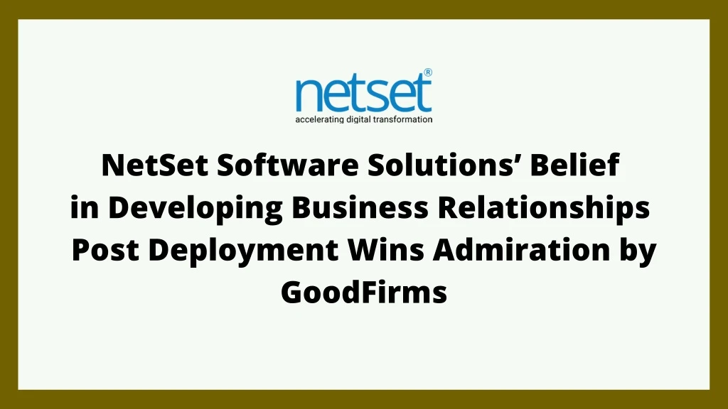 netset software solutions belief in developing