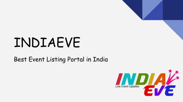 IndiaEve | India's Best Event Listing Portal