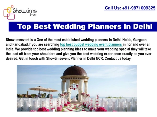 Best Wedding Event Planners in Delhi