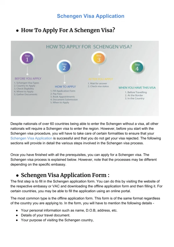 schengen visa application