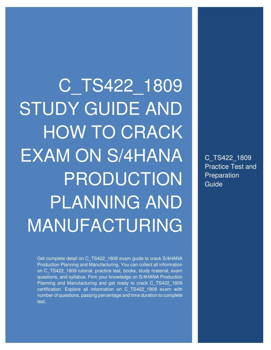 c ts422 1809 study guide and how to crack exam