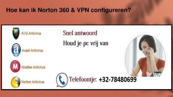 Telefoneer op Norton Ondersteuning Belgie:  32-78480699