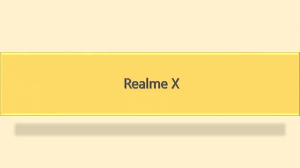 realme x