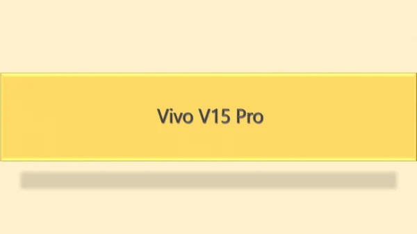 vivo v15 pro