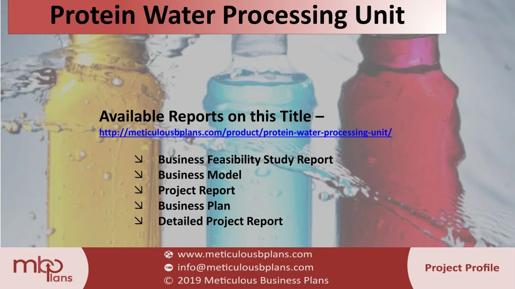 protein water processing unit