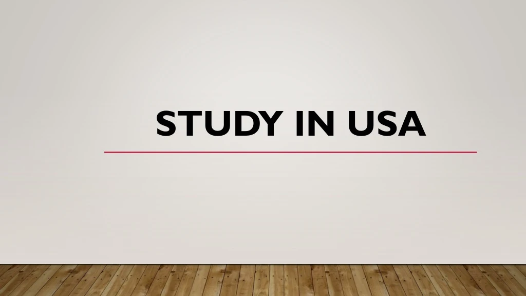 study in usa