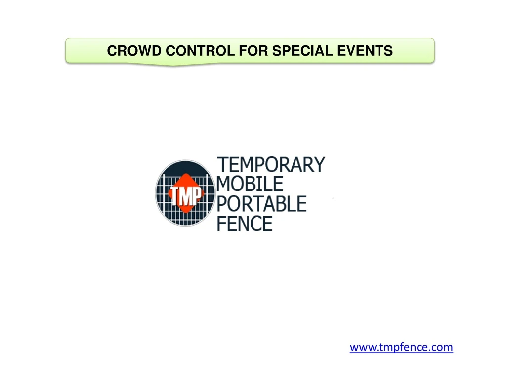 crowd control for special events