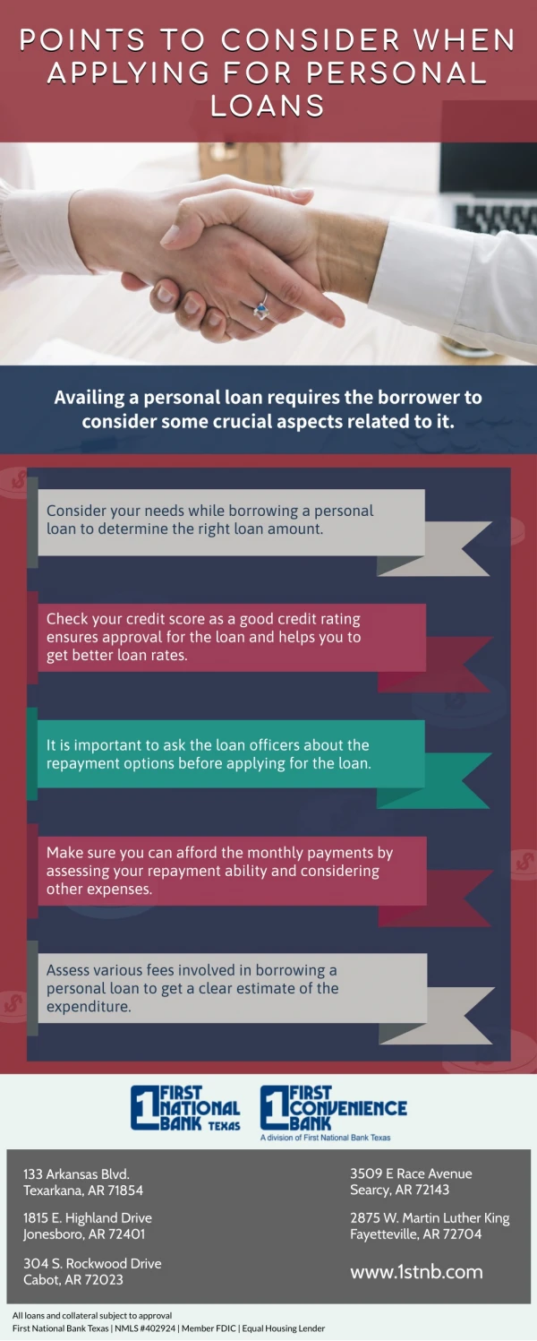 Points To Consider When Applying For Personal Loans