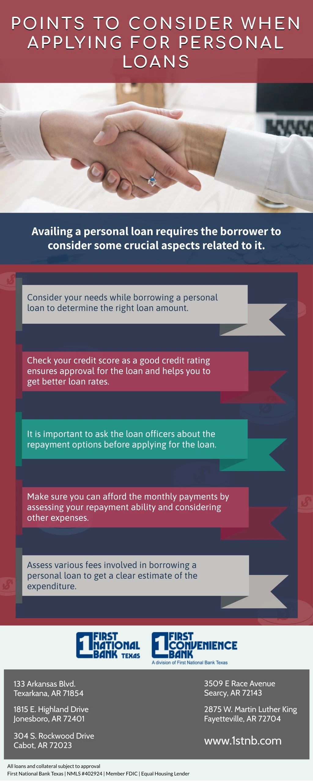 points to consider when applying for personal