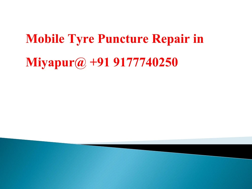 mobile tyre puncture repair in miyapur