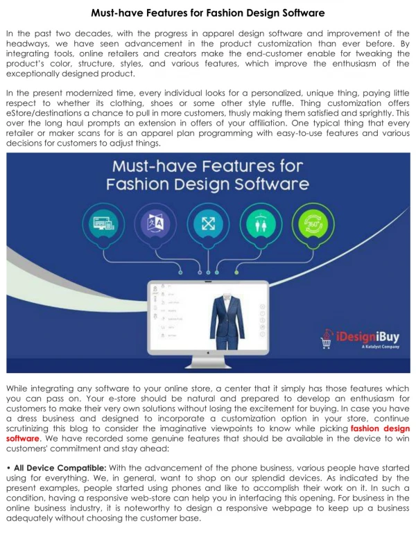 Must-have Features for Fashion Design Software