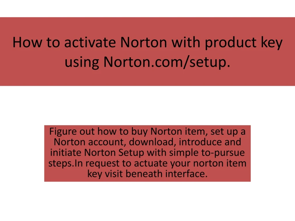 how to activate norton with product key using norton com setup