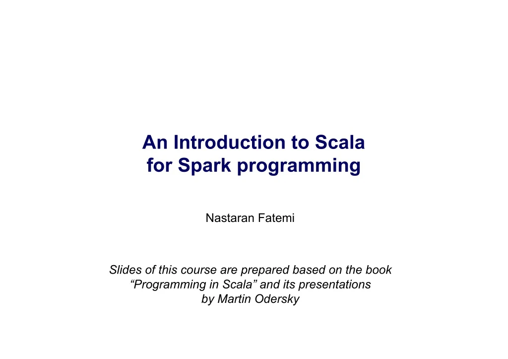 an introduction to scala for spark programming