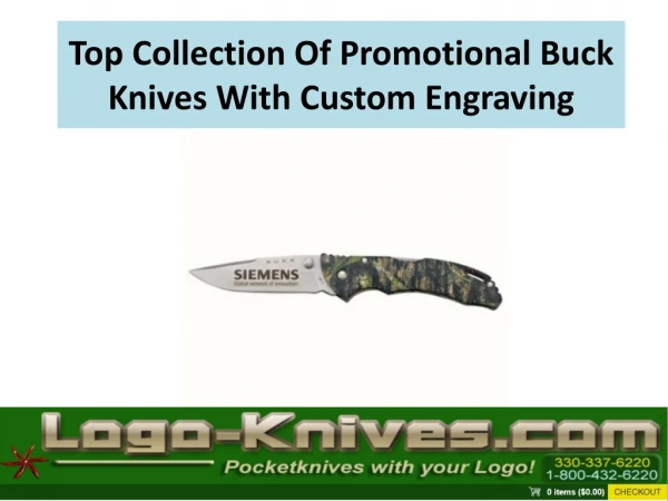 top collection of promotional buck knives with custom engraving