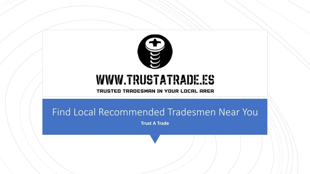 find local recommended tradesmen near you
