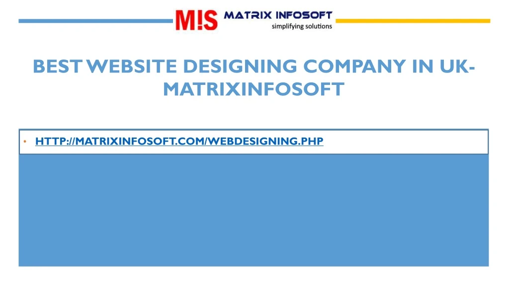 best website designing company in uk matrixinfosoft
