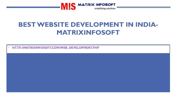 best website development in india matrixinfosoft
