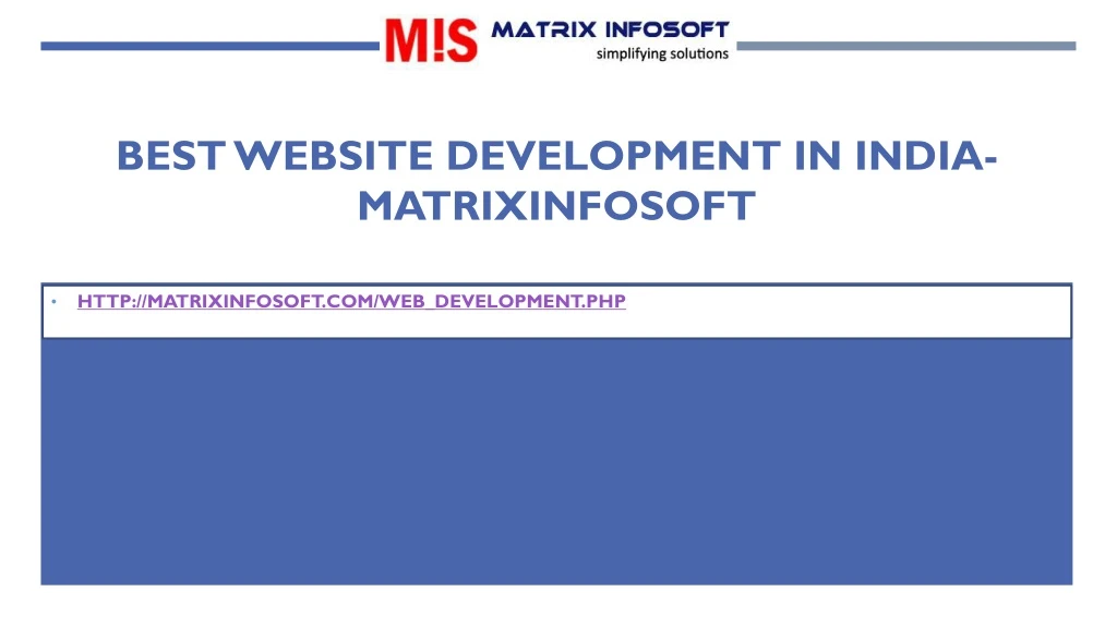 best website development in india matrixinfosoft