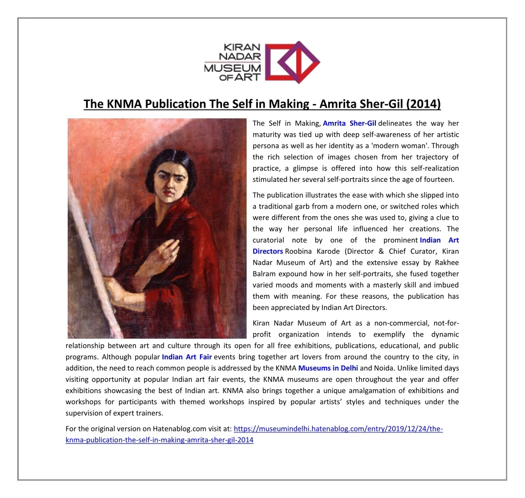 the knma publication the self in making amrita