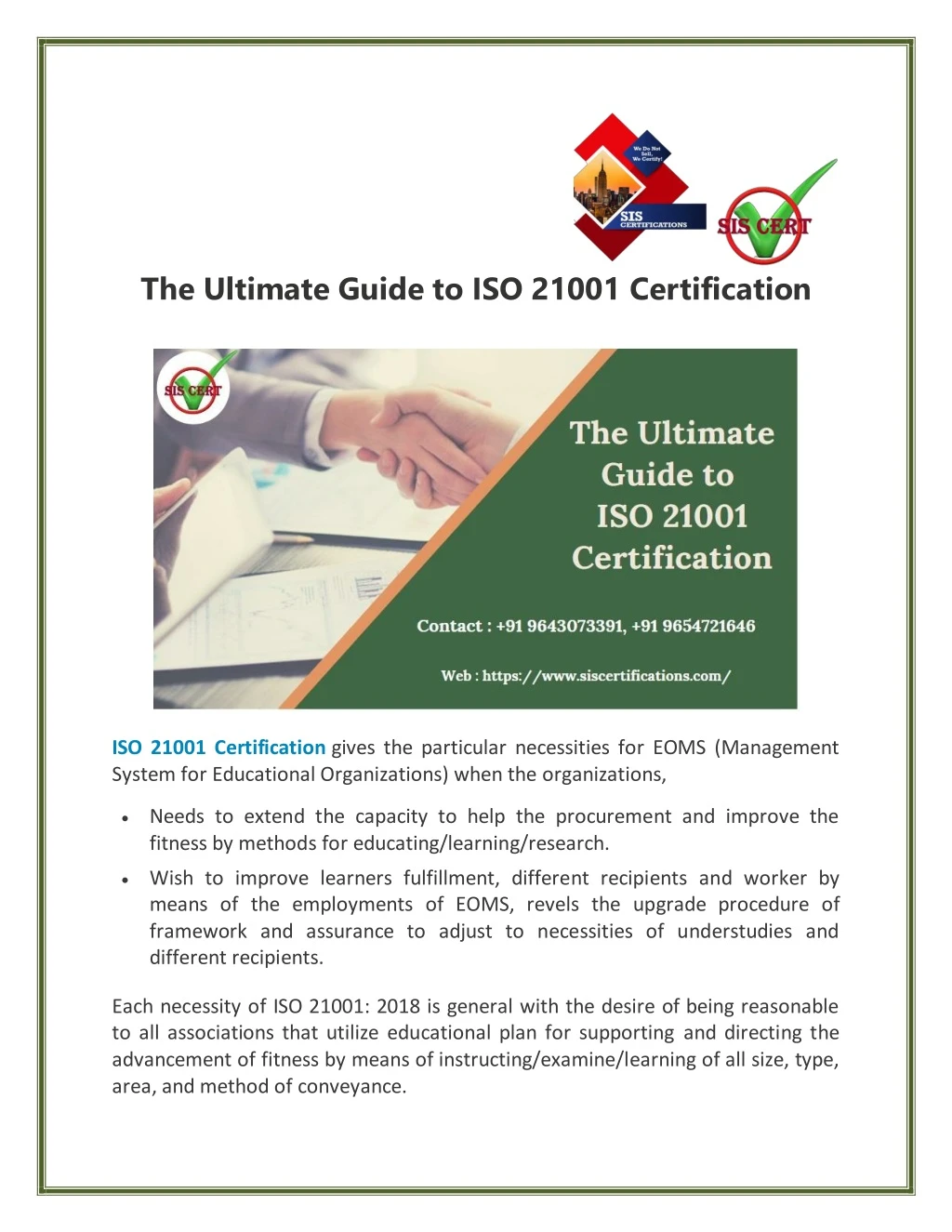 the ultimate guide to iso 21001 certification