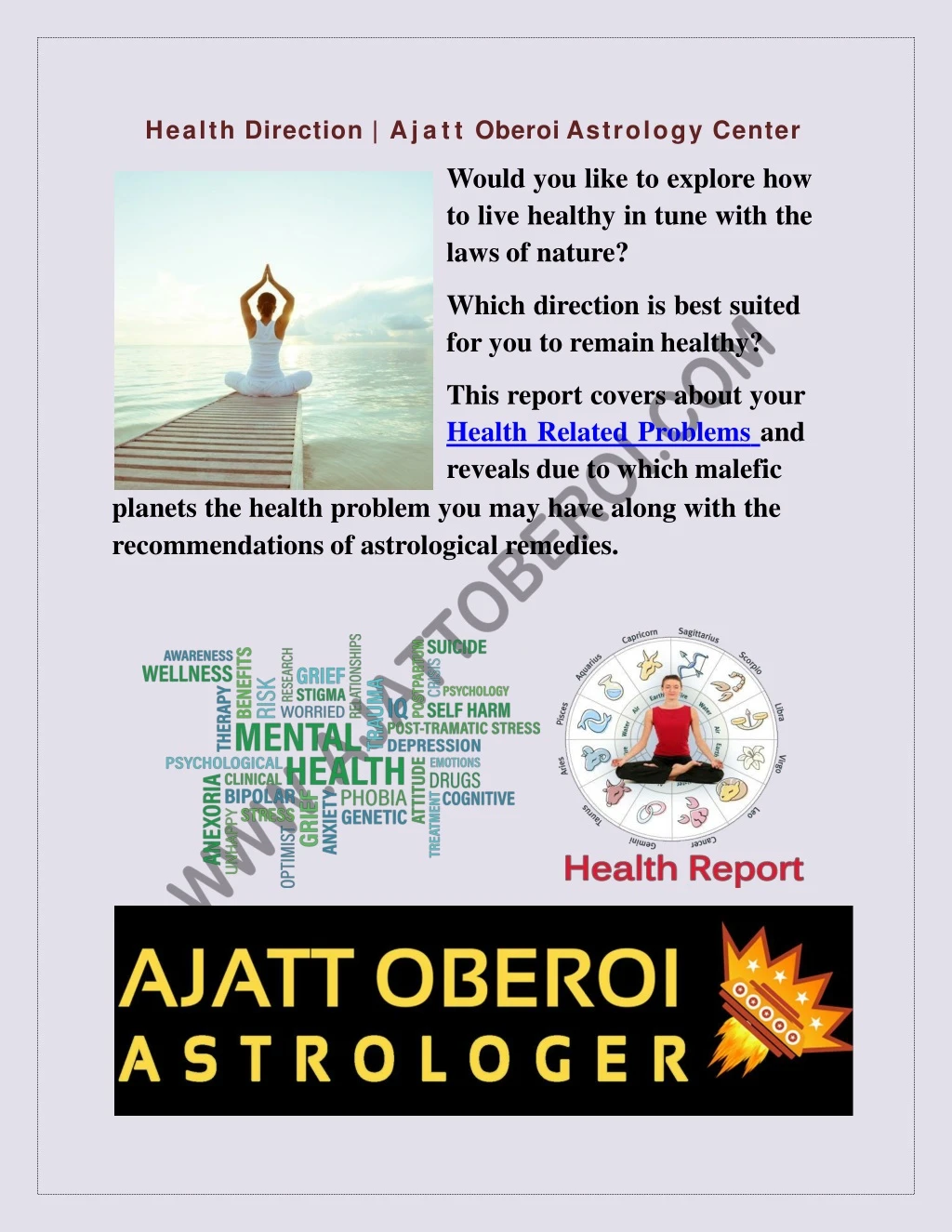 health direction ajatt oberoi astrology center