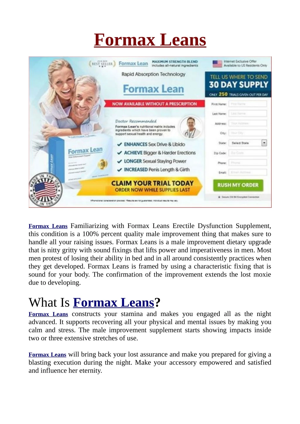 formax leans