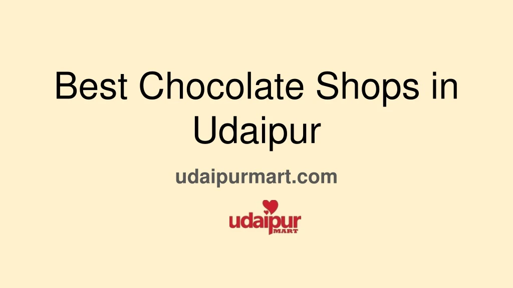 best chocolate shops in udaipur