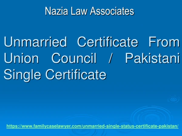 How To Get Single Status Certificate In Pakistan