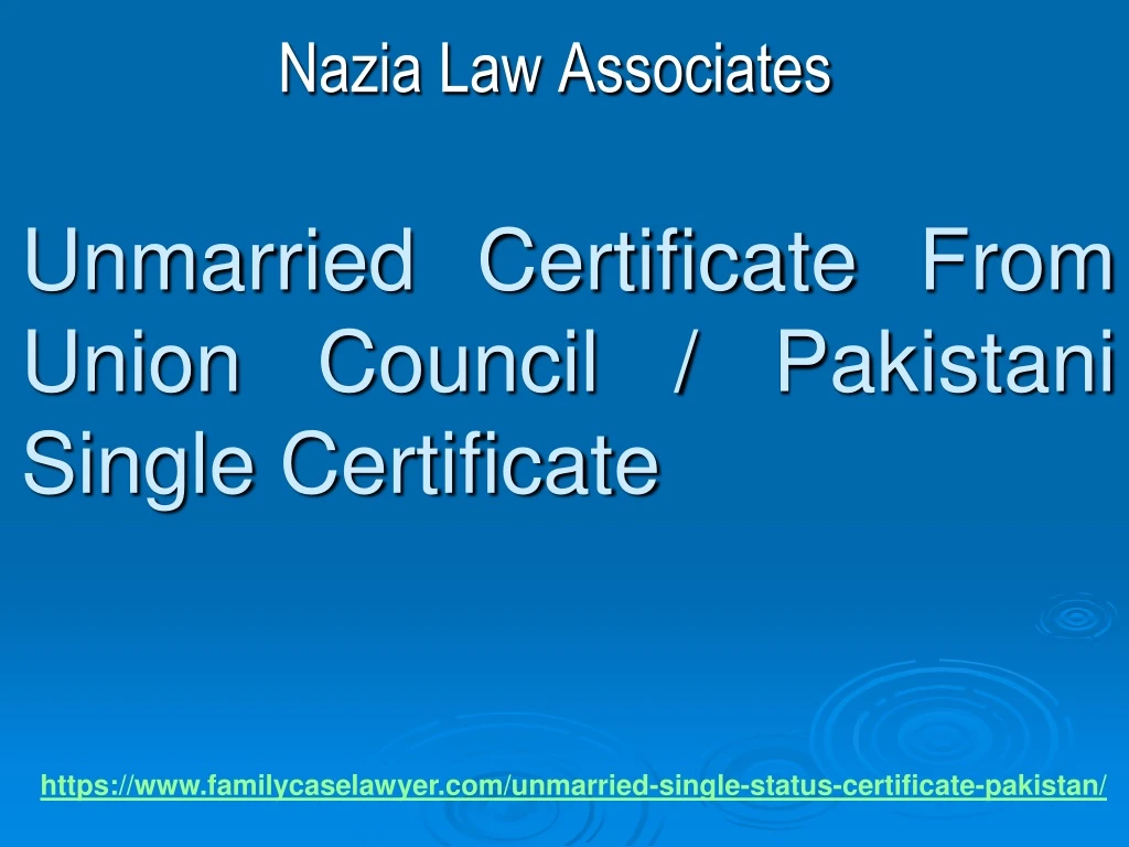 unmarried certificate from union council pakistani single certificate