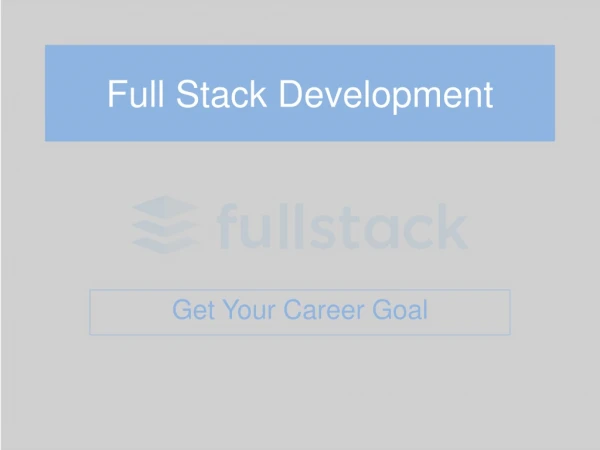 full stack development