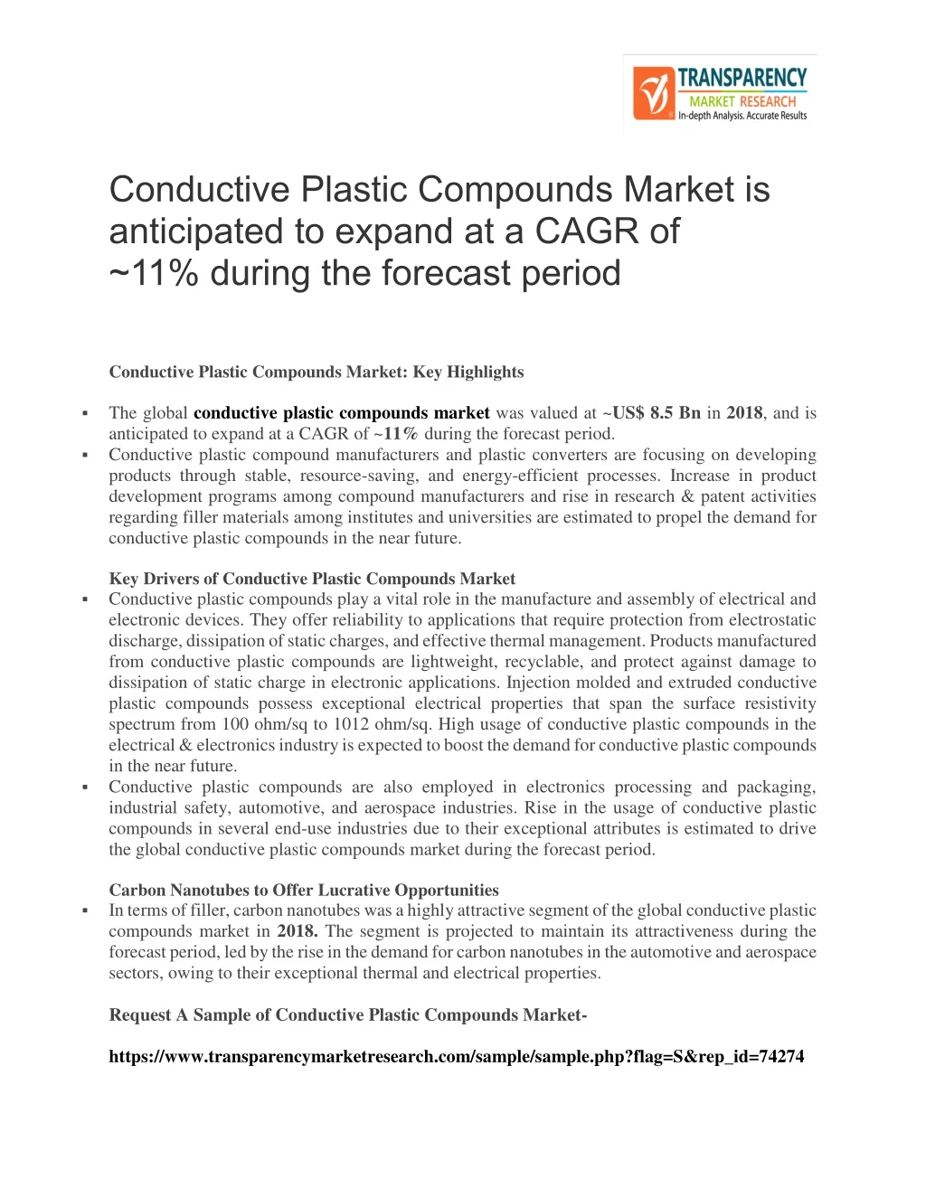 conductive plastic compounds market