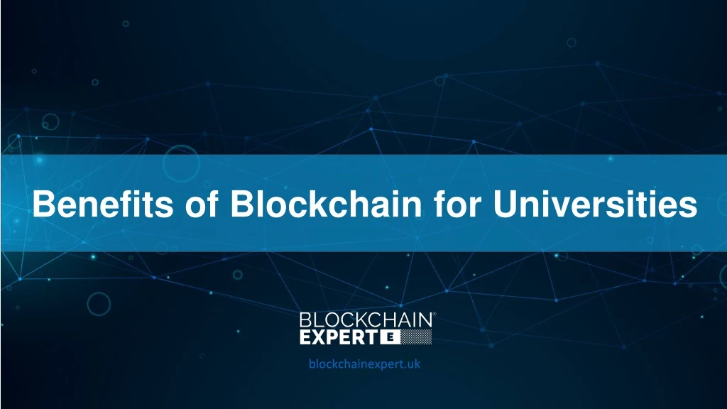 benefits of blockchain for universities