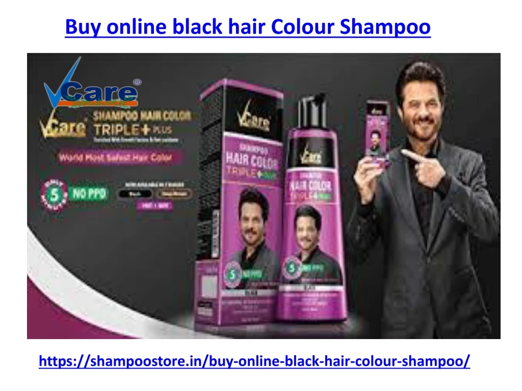 buy online black hair colour shampoo