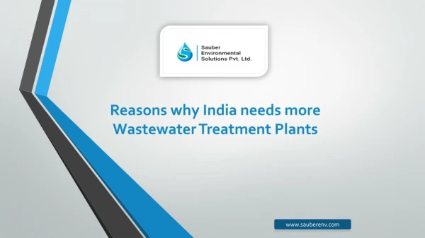 Reasons why India needs more Wastewater Treatment Plants