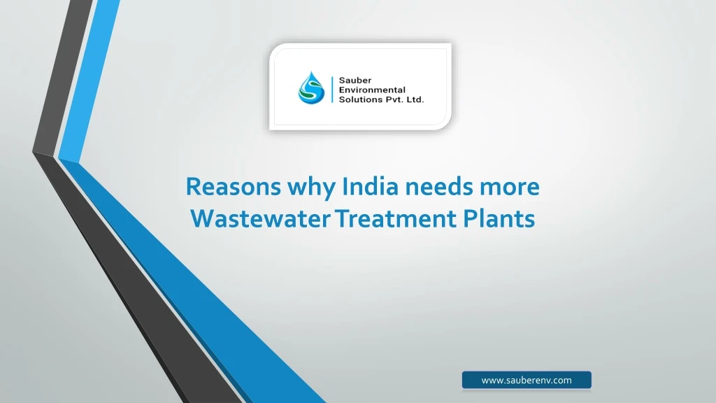 reasons why india needs more wastewater treatment plants
