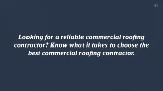 Choosing The Best Commercial Roofing Contractor