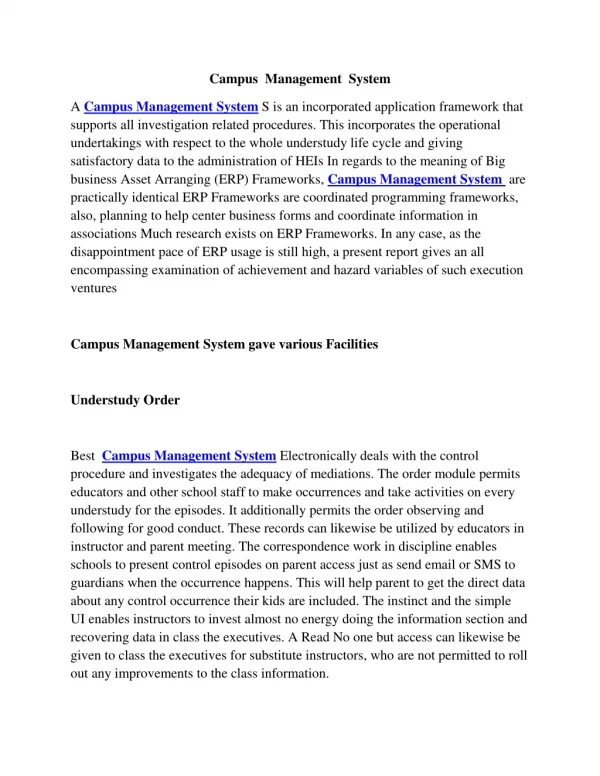 campus management system