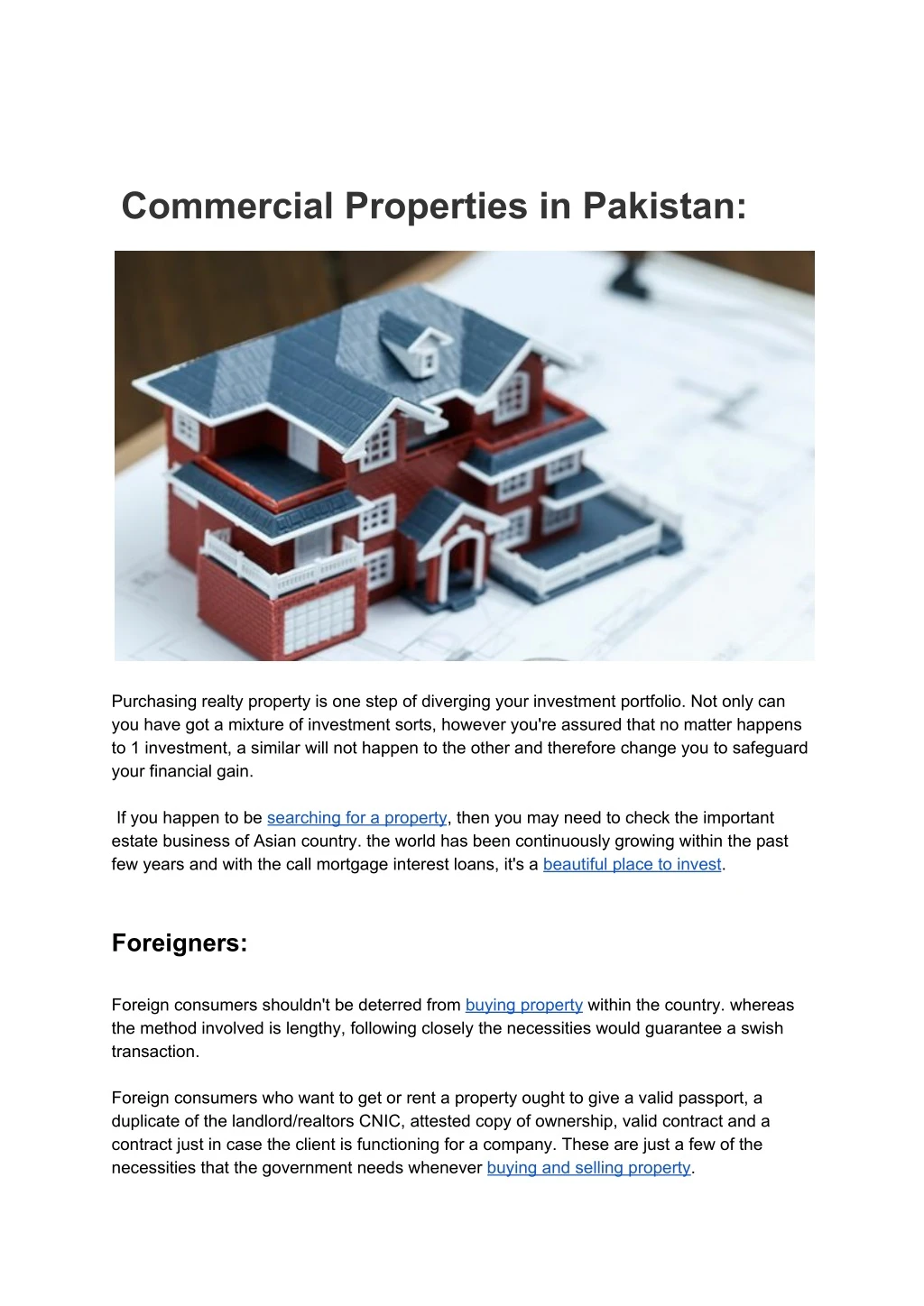 commercial properties in pakistan