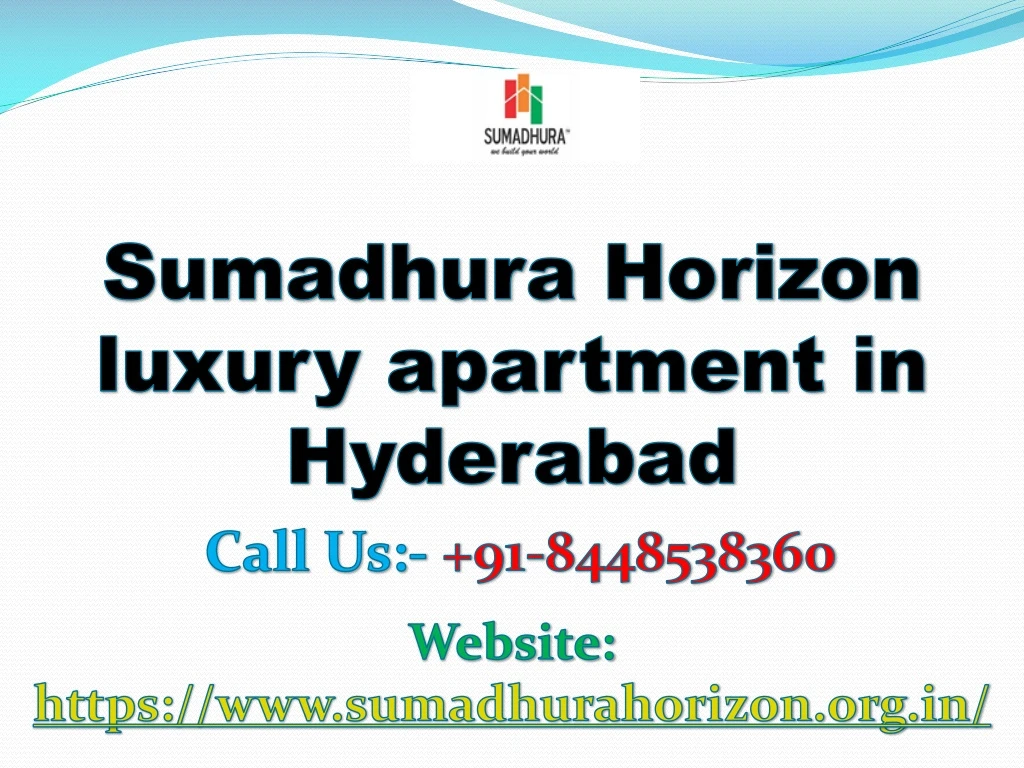 sumadhura horizon luxury a partment in hyderabad