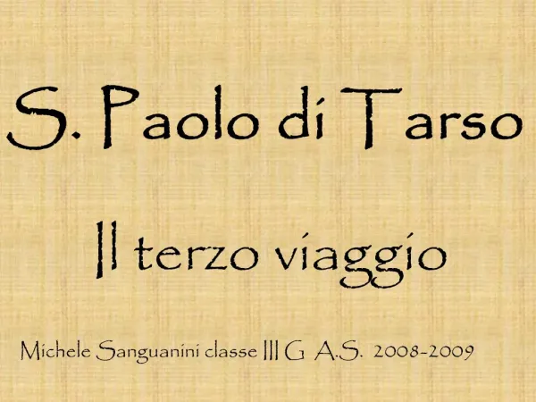 S. Paolo di Tarso