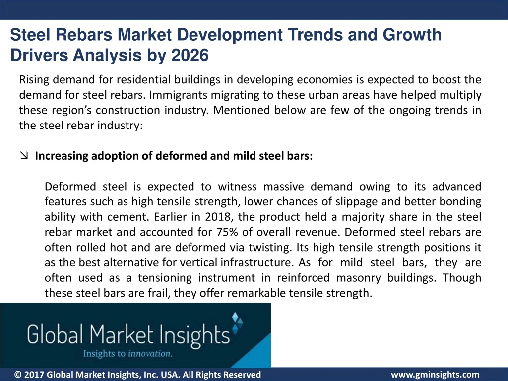 steel rebars market development trends and growth