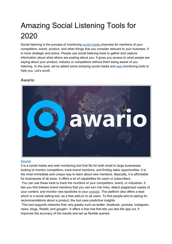 amazing social listening tools for 2020