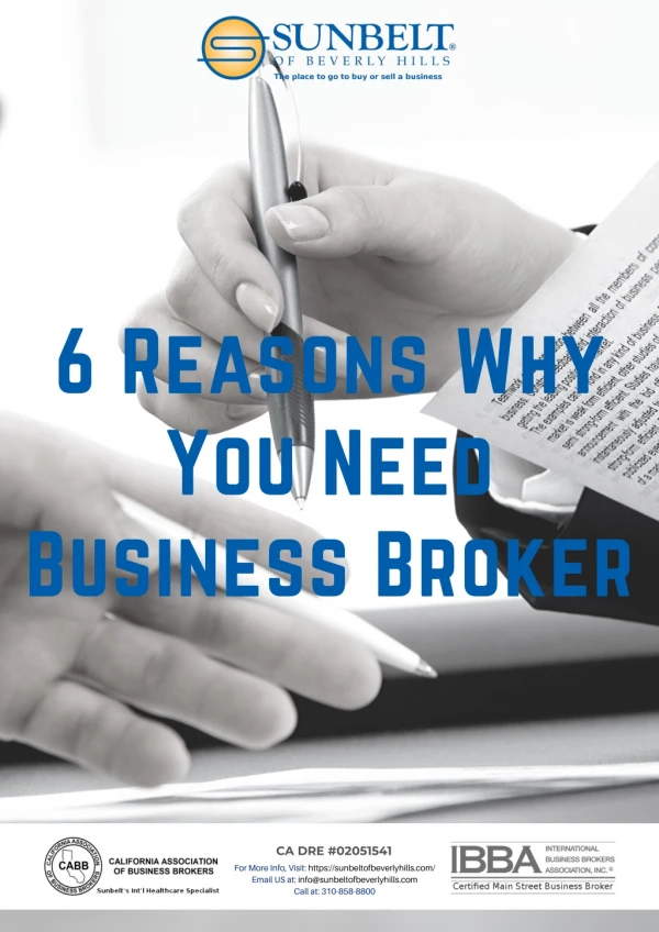 6 reasons why you need business broker