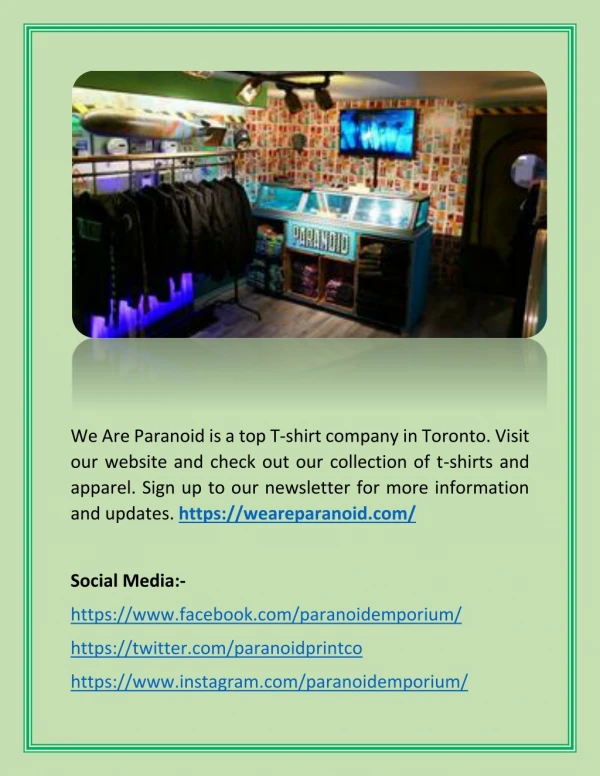 we are paranoid is a top t shirt company