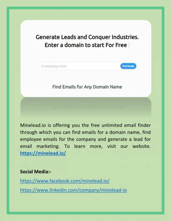 minelead io is offering you the free unlimited