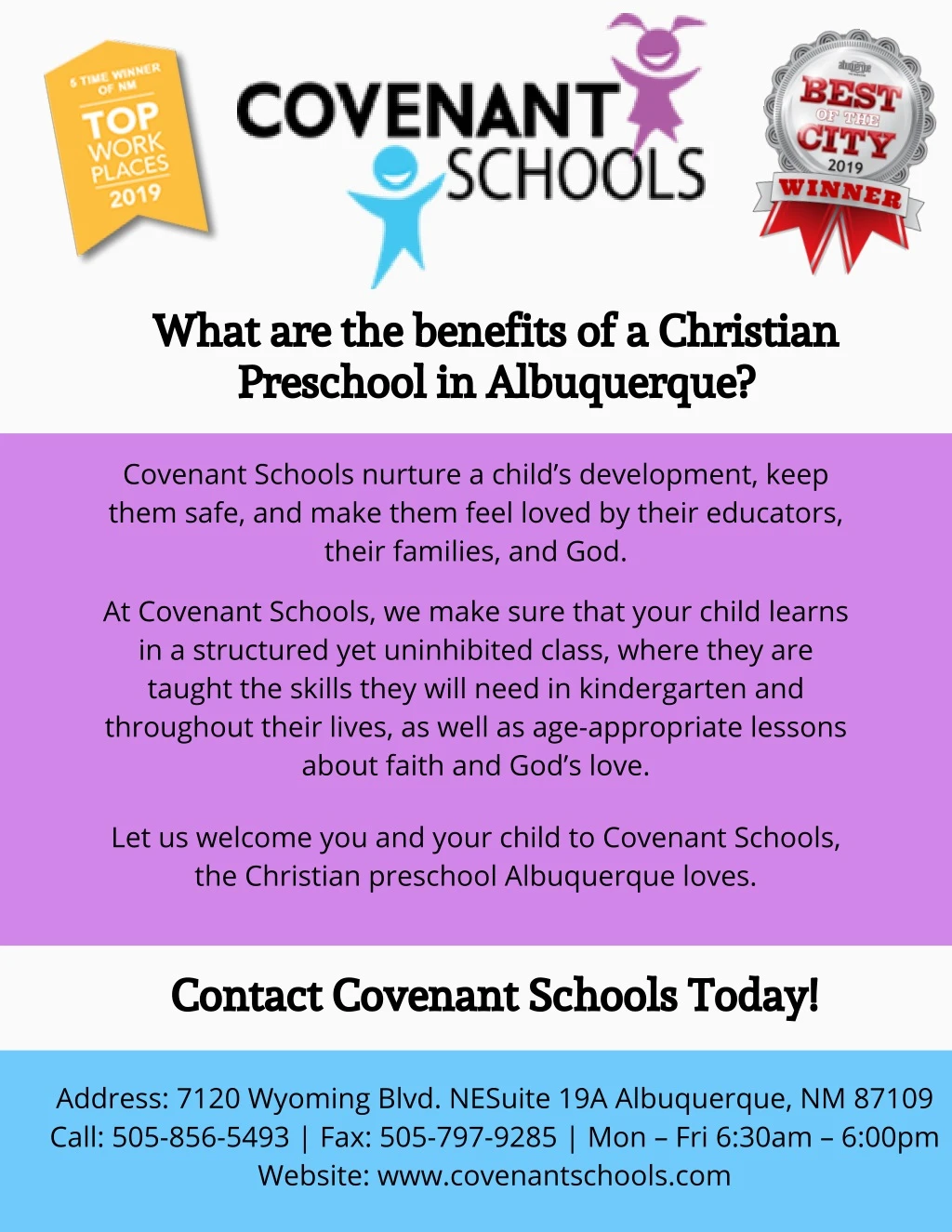 what are the benefits of a christian preschool